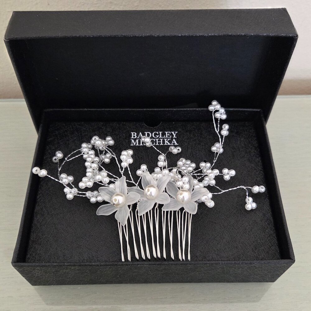 Badgley Mischka Pearl Hair Comb bridal